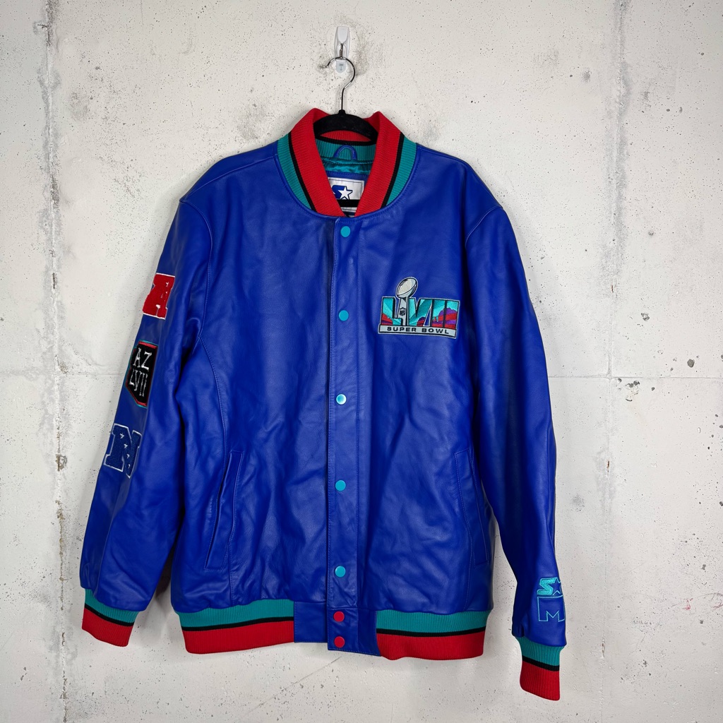 Starter Super Bowl Leather Jacket 2022 Arizona Super Bowl Nwot Xl